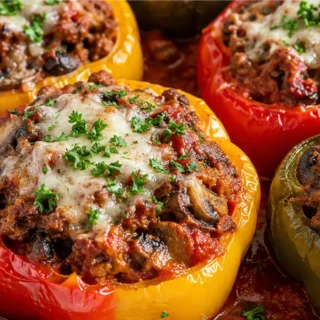 Keto Stuffed Peppers: Italian Twist! Keto Stuffed Peppers: cook these savory Italian-style bell peppers filled with lean ground beef and herbs. A hearty and hea