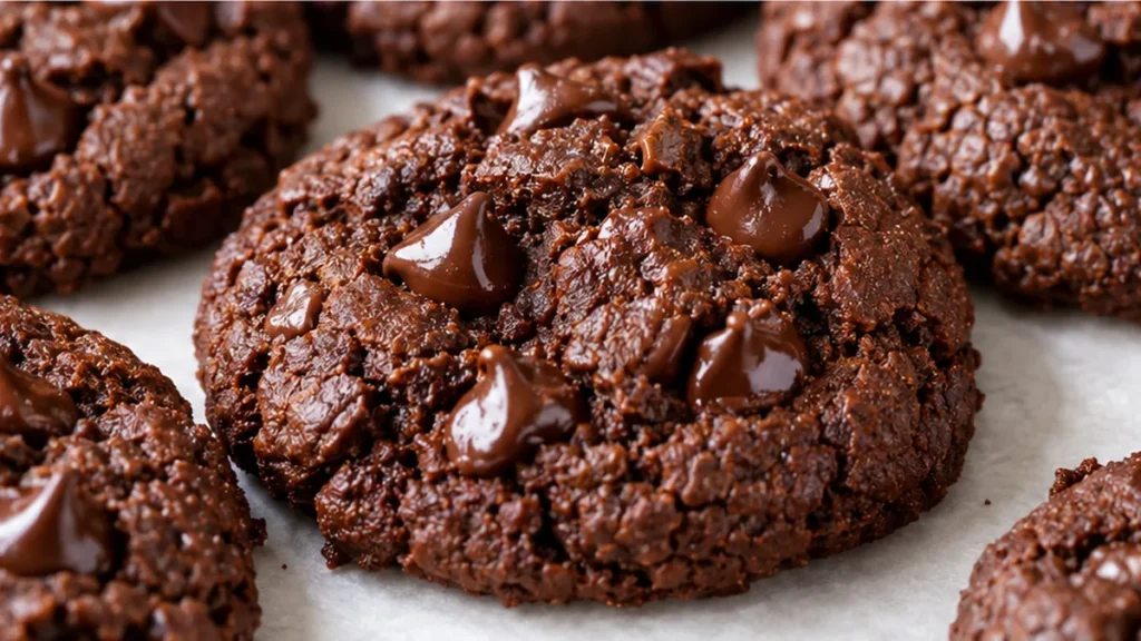Low-Sugar Double Chocolate Mint Cookies