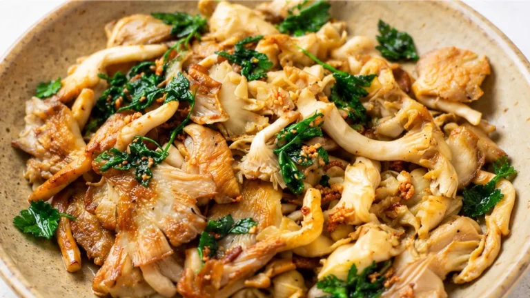 Golden Garlic Butter Mushrooms