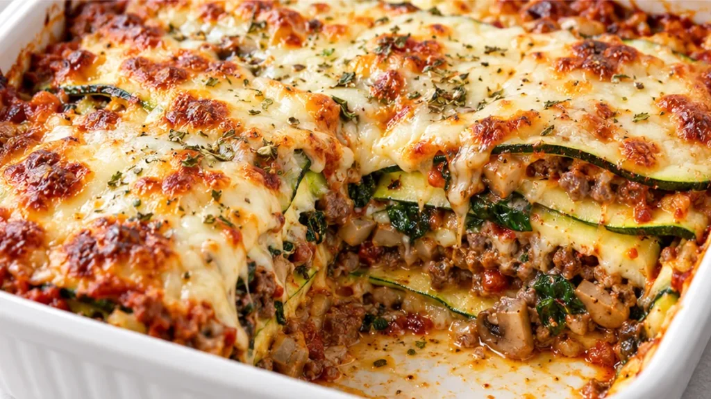 Zucchini Lasagna Without Noodles