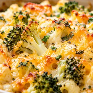 Cheesy Cauliflower Broccoli Casserole - Broccoli casserole: Try this creamy, healthy cauliflower rice bake with sharp cheddar cheese. Easy to make, packed with