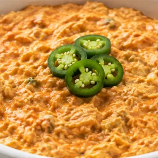 Ultimate Buffalo Chicken Dip - buffalo chicken dip with salt pepper