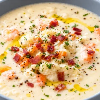 Silky Cauliflower Chowder - Cauliflower chowder: Make this creamy, gluten-free soup in just 30 minutes! Packed with vegetables and easy to prepare, it's the per