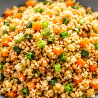 Asian Cauliflower Rice Magic! Cauliflower rice: Make this easy low-carb Asian stir-fry in under 25 minutes! Packed with fresh vegetables and savory sauces for a