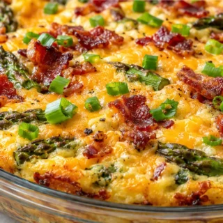 Crispy Bacon & Asparagus Frittata - crispy bacon asparagus frittata