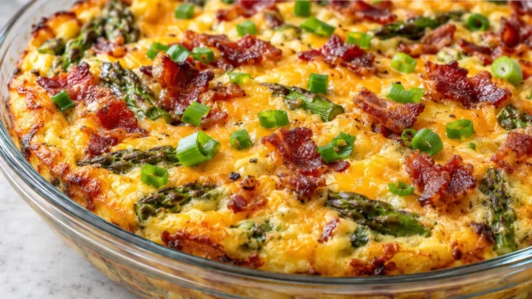 Crispy Bacon & Asparagus Frittata