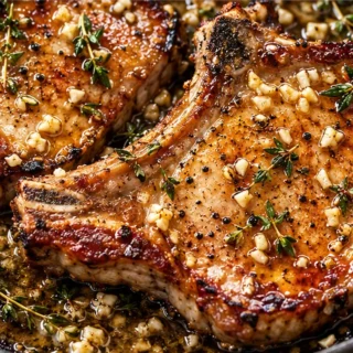 Juicy Garlic Butter Pork Chops in 15 Mins