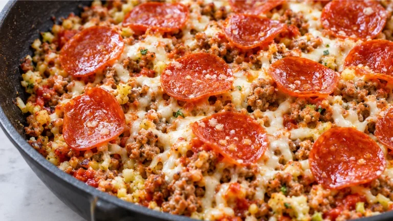 Keto Pizza Skillet in 15 Mins!