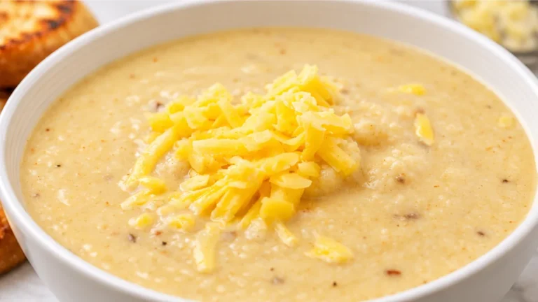 Melt-in-Your-Mouth Cheesy Cauliflower Soup!