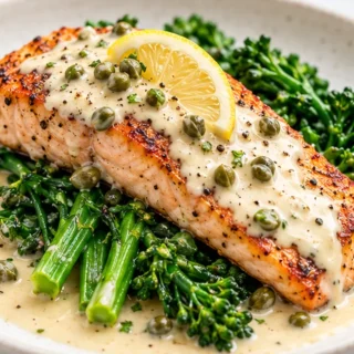 Creamy Salmon Piccata Recipe - Salmon Piccata: Whip up this easy, creamy lemon caper salmon in under 40 minutes. Tender salmon in a luscious sauce, perfect for